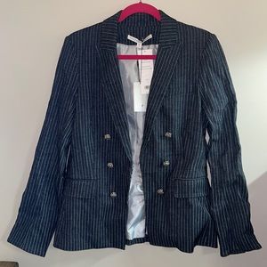 Veronica Beard Pinstripe Blazer with Hook closure - Hudson Dickey Jacket